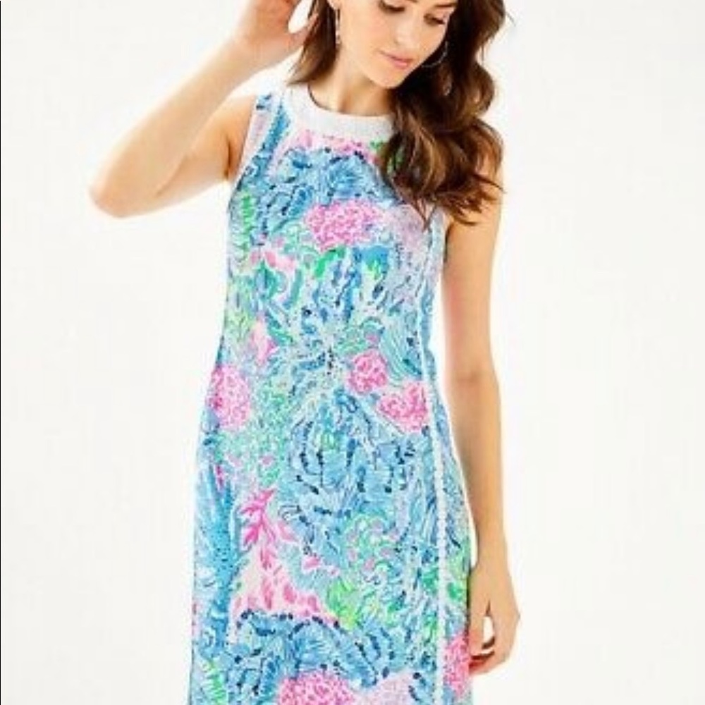 Lilly Pulitzer Mila stretch shift size 2 sink or swim NWT
